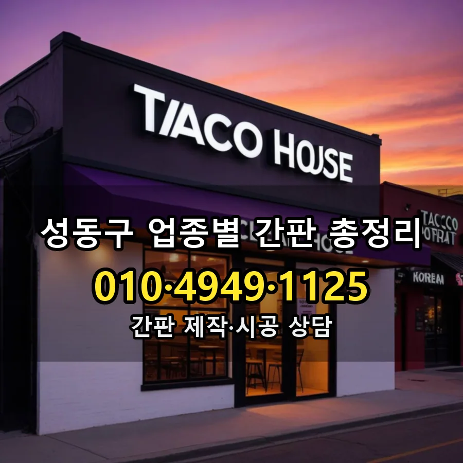업종별 간판 총정리 제작·시공 모습